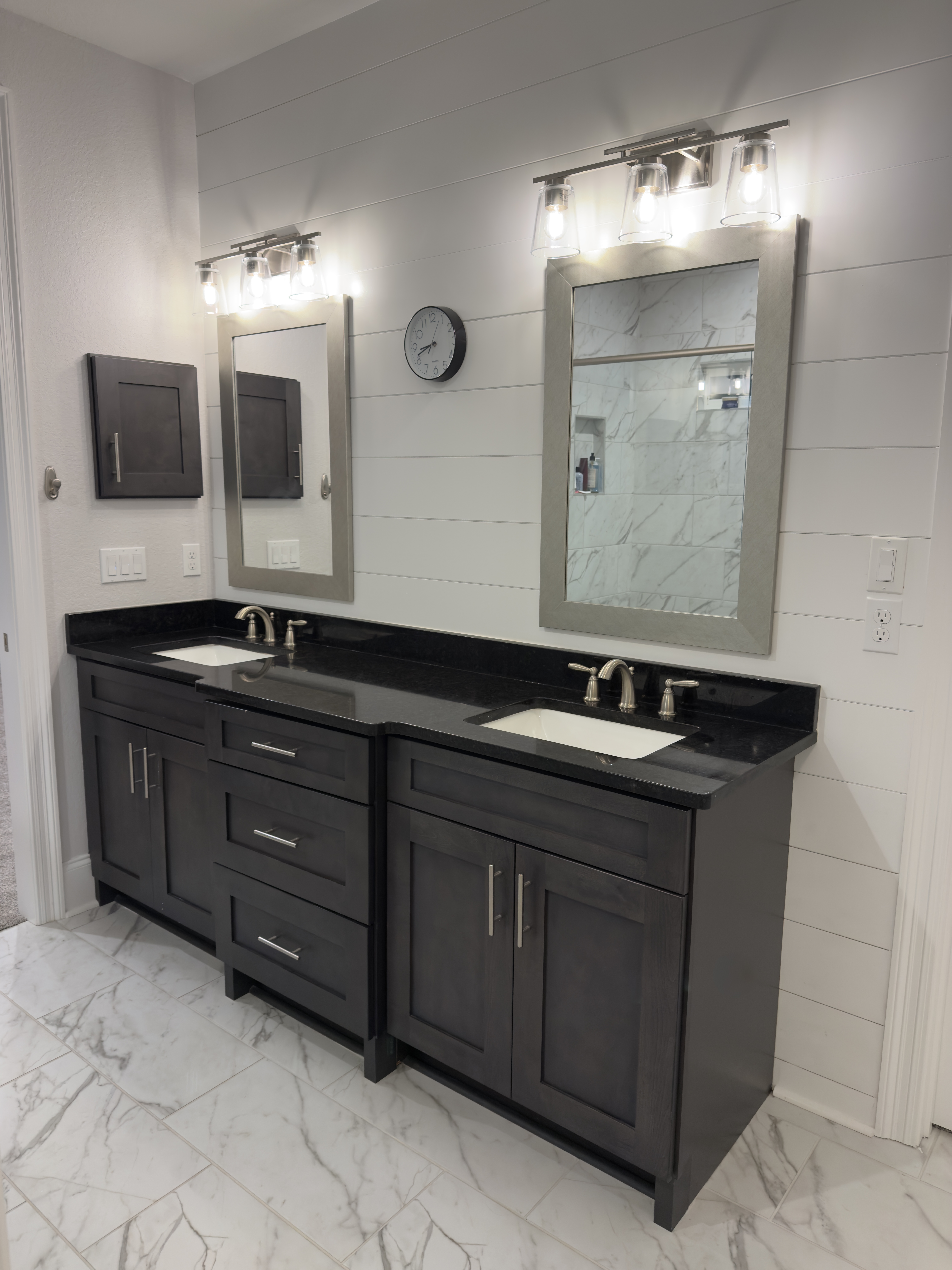 Primary bathroom with double vanity