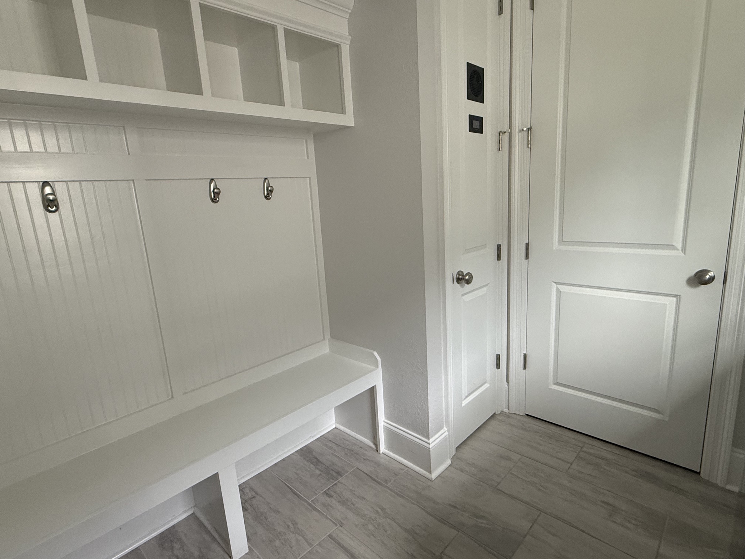 Laundry room storage and workspace